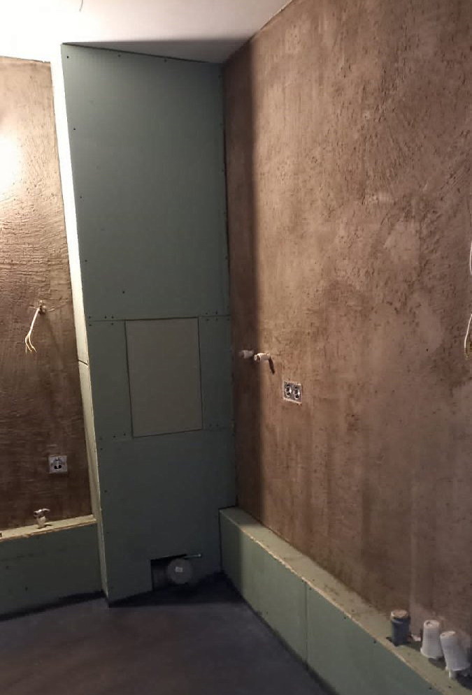 Выравнивание стен в ванне под плитку. Компания «Ремонт на 5»