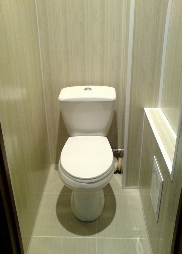 ОТДелка туалета панелями пвх фото - Панелями ПВХ и Плиткой