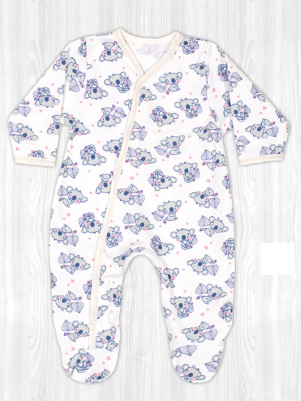 Комбинезон интерлок коала/серый