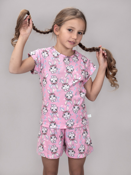 Пижама для девочки кролики/банданы