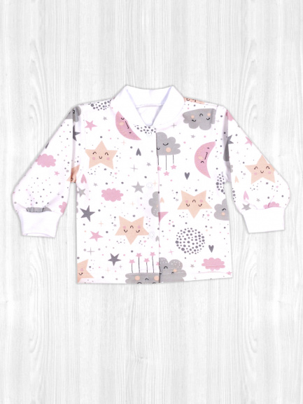 Кофта для новорожденного облака/розоватый начес