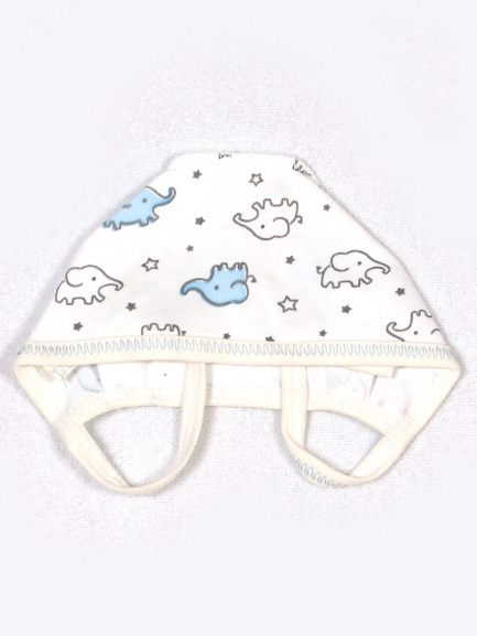 Чепчик "Крошка"слоник/голубой