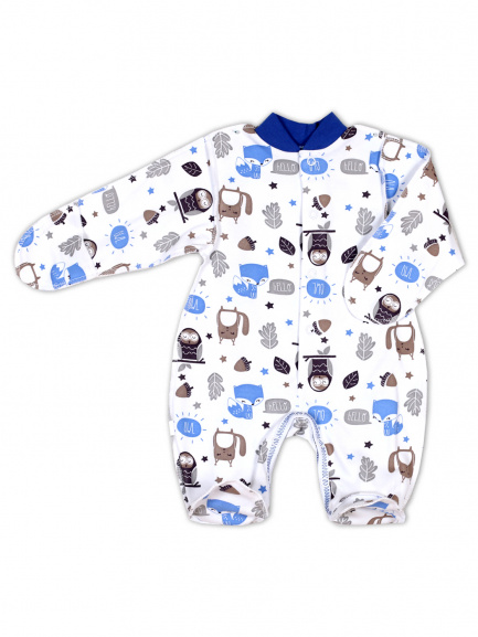 Комбинезон "Крошка" лиса/голубой