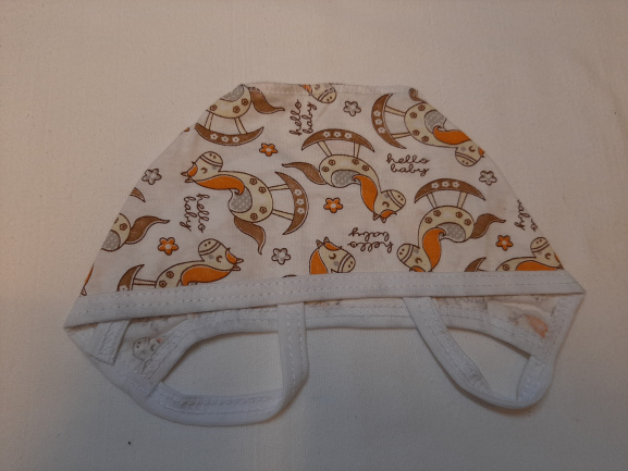 Чепчик детский трикотажный качалка/бежевый