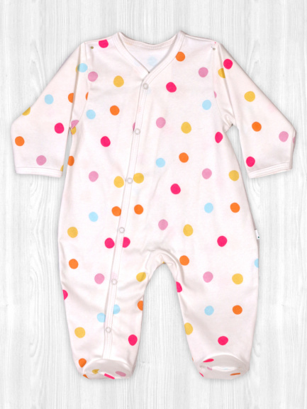 Комбинезон интерлок горошки/разные