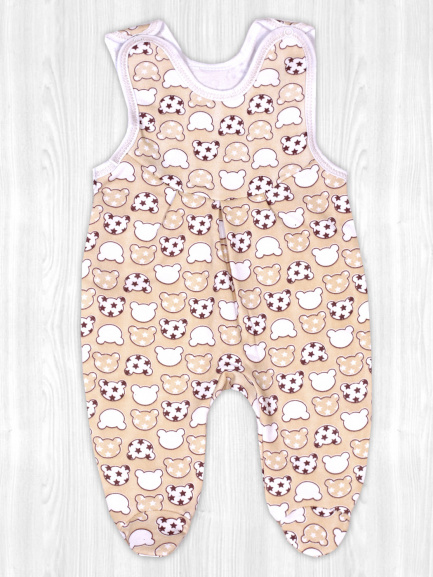 Ползунки длинные детские на кнопках мишки/звездочет