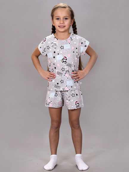 Пижама для девочки Новинка футболка+шорты