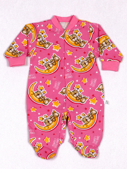 Комбинезон футер соня/розовый
