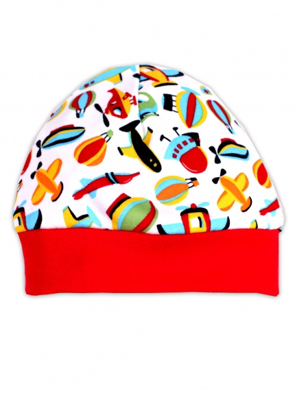 Шапочка детская "шары/красный"