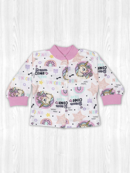 Кофта детская на кнопках юникорн