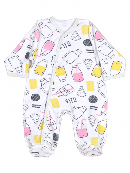 Комбинезон интерлок бутылки/розовый