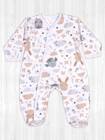 Комбинезон футер сова/зайка