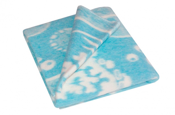 Одеяло байка 100*140см бирюза