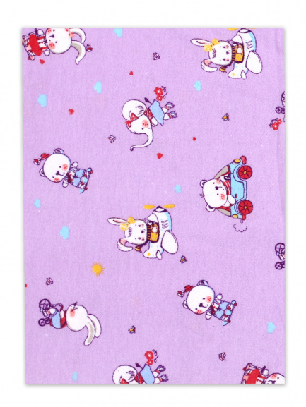 Пеленка фланель Звери/фиолет