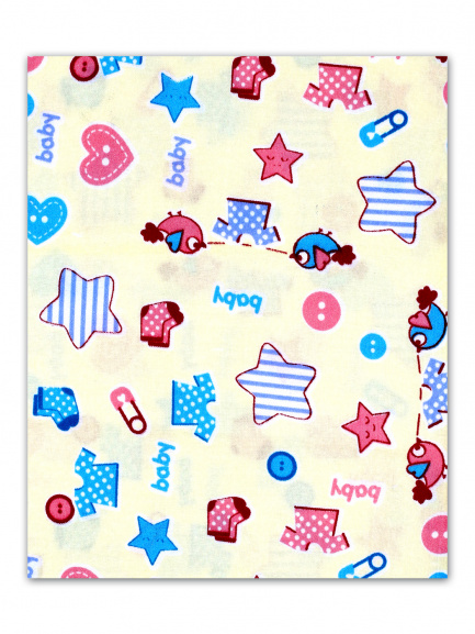 Пеленка фланель набивная звезды/жёлтый