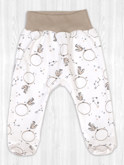 Ползунки на рибане шарик/бежевый