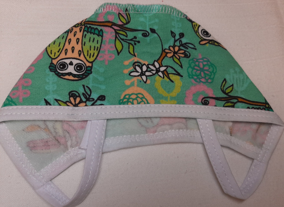 Чепчик совы, цветы/зеленый