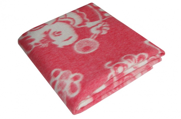 Одеяло байка 100*118см коралл