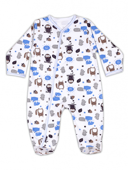 Комбинезон интерлок Лиса/синий