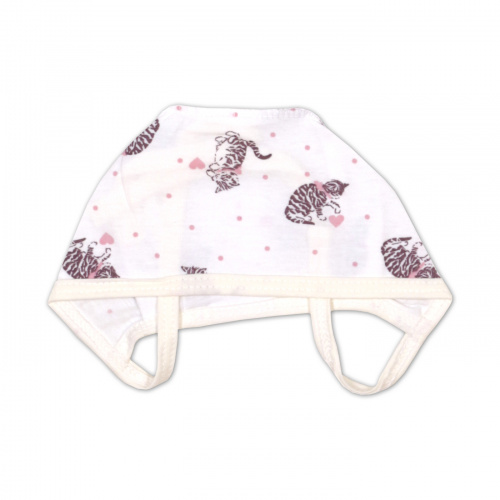 Чепчик детский трикотажный кошка/розовый