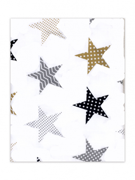 Пеленка муслин двойной звезды бежевый