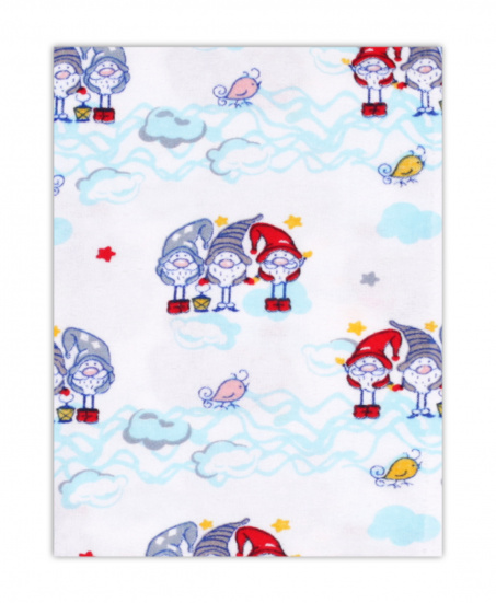 Пеленка фланель набивная Гном/красный