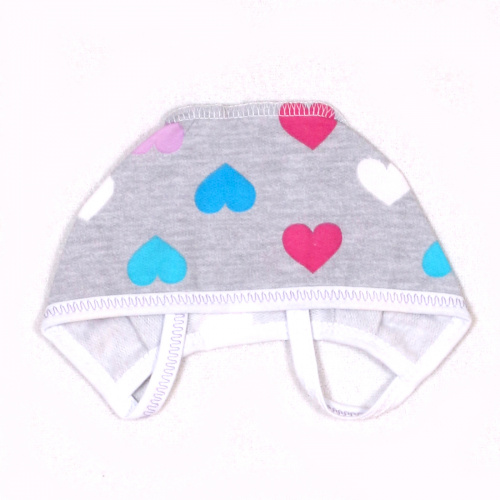 Чепчик сердечки/меланж