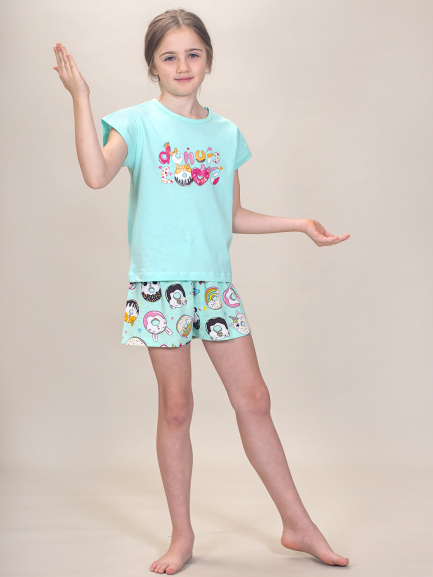 Пижама для девочки Новинка футболка+шорты