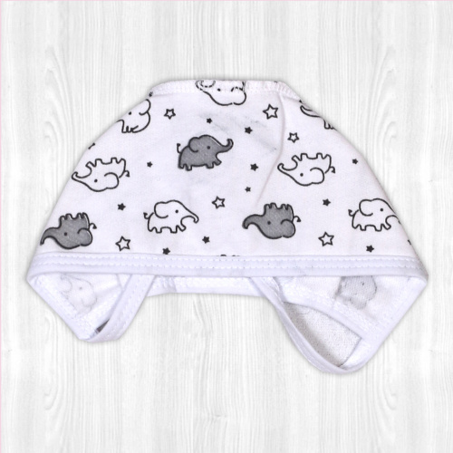 Чепчик слоники/серые