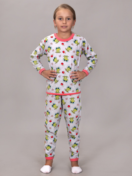 Пижама для детей лягушки/коралл