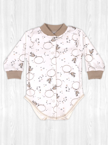 Боди для детей шарик/бежевый