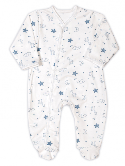 Комбинезон интерлок жирафы/белые