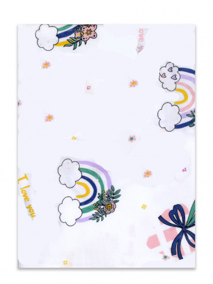 Пеленка муслин двойной радуга