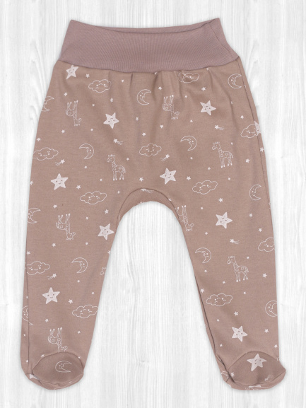 Ползунки на рибане жираф/песочный