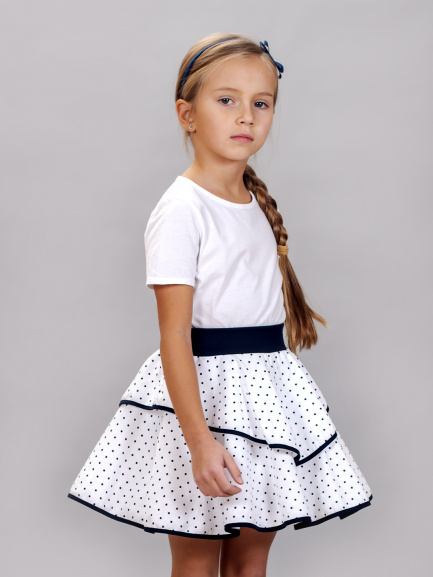 Юбка горошек/черный