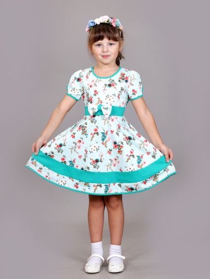 Платье летнее с коротким рукавом