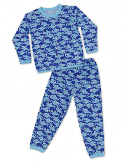 Пижама для детей акула/голубой