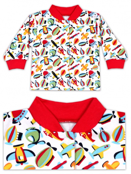 Кофта для новорожденного вертолет/красный