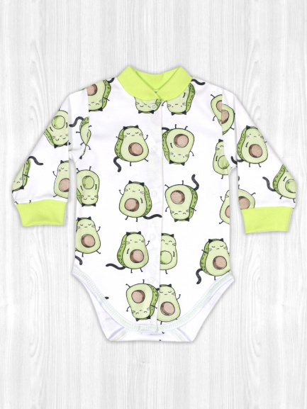 Боди для детей кот/авокадо