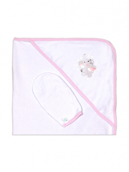 Пелёнка купальная с рукавичкой