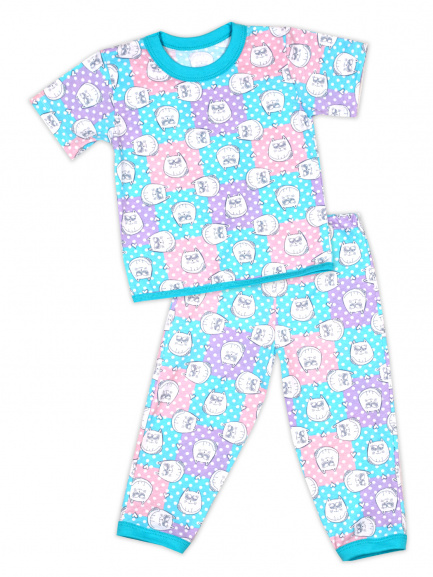 Пижама для девочки короткий рукав