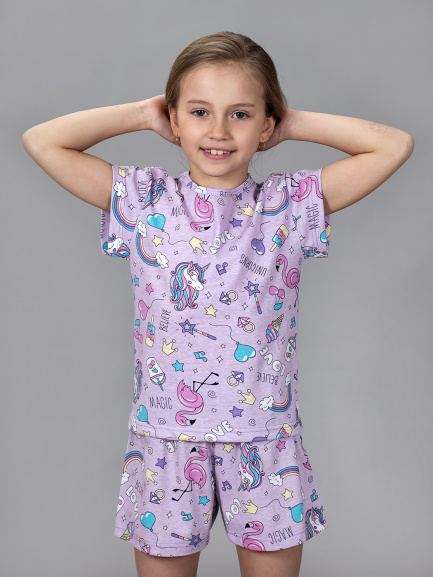 Пижама для девочки Новинка футболка+шорты