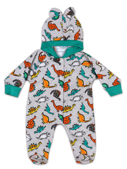 Комбинезон с ушками Мезозой/изумруд