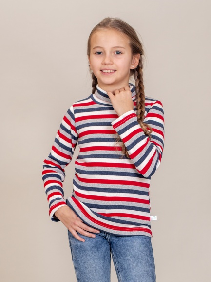 Водолазка (бадлон) черный/красный