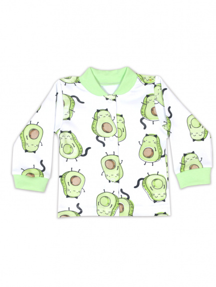 Кофта для новорожденного Крошка коты/авокадо