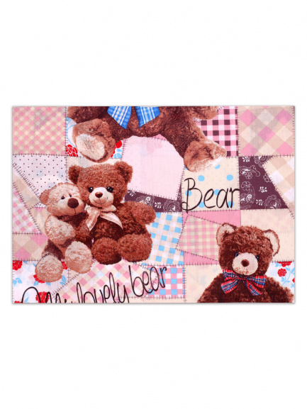 Наволочка 40*60см мишка пэчворк