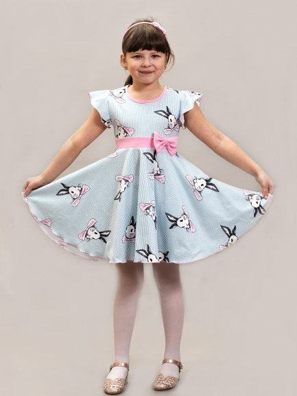 Платье детское кролики