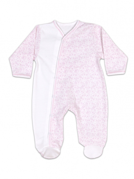 Комбинезон интерлок винтаж/розовый