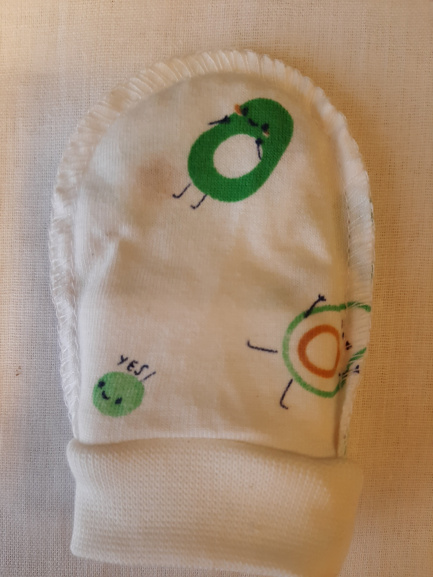 Рукавички авокадо/белый