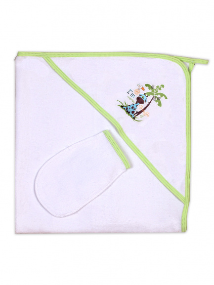 Пелёнка купальная с рукавичкой